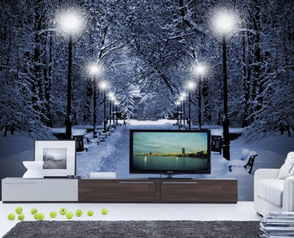 Wallpaper Behind LCD Or Plasma TV - 3