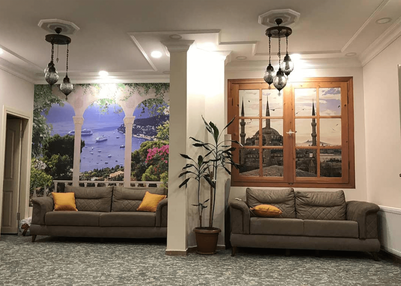 Waiting room wallpaper