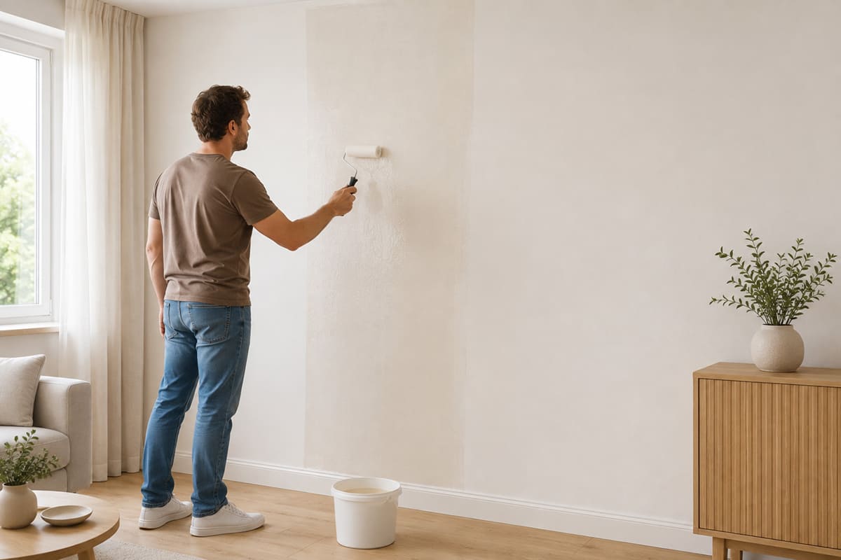 Tapetenkleister direkt auf die Wand auftragen